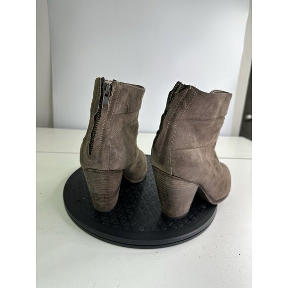 STEVE MADDEN "Arrena" Leather Suede Tan Boots Booties Size 10M - Picture 4 of 9